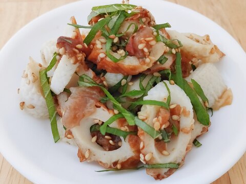 ハサミで切って和えるだけ✩梅しそちくわ